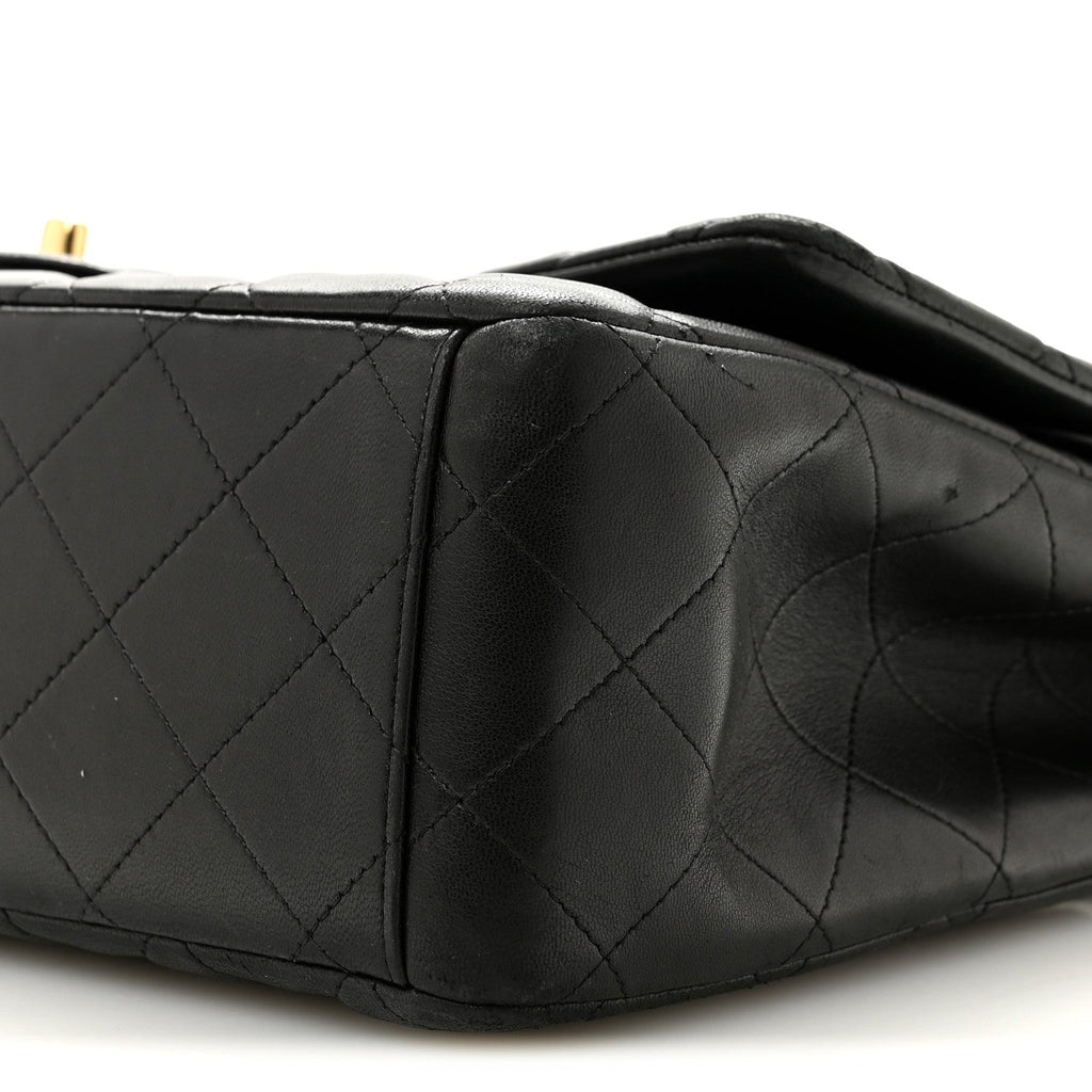 Lambskin Quilted Maxi Double Flap Black At My store