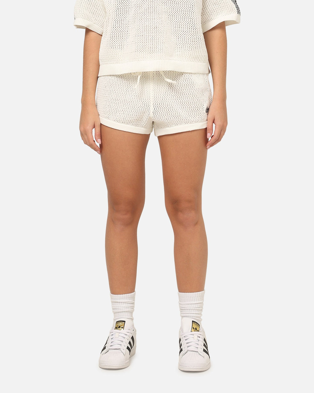 Best-Selling Adidas Women's Crochet Shorts White/Black