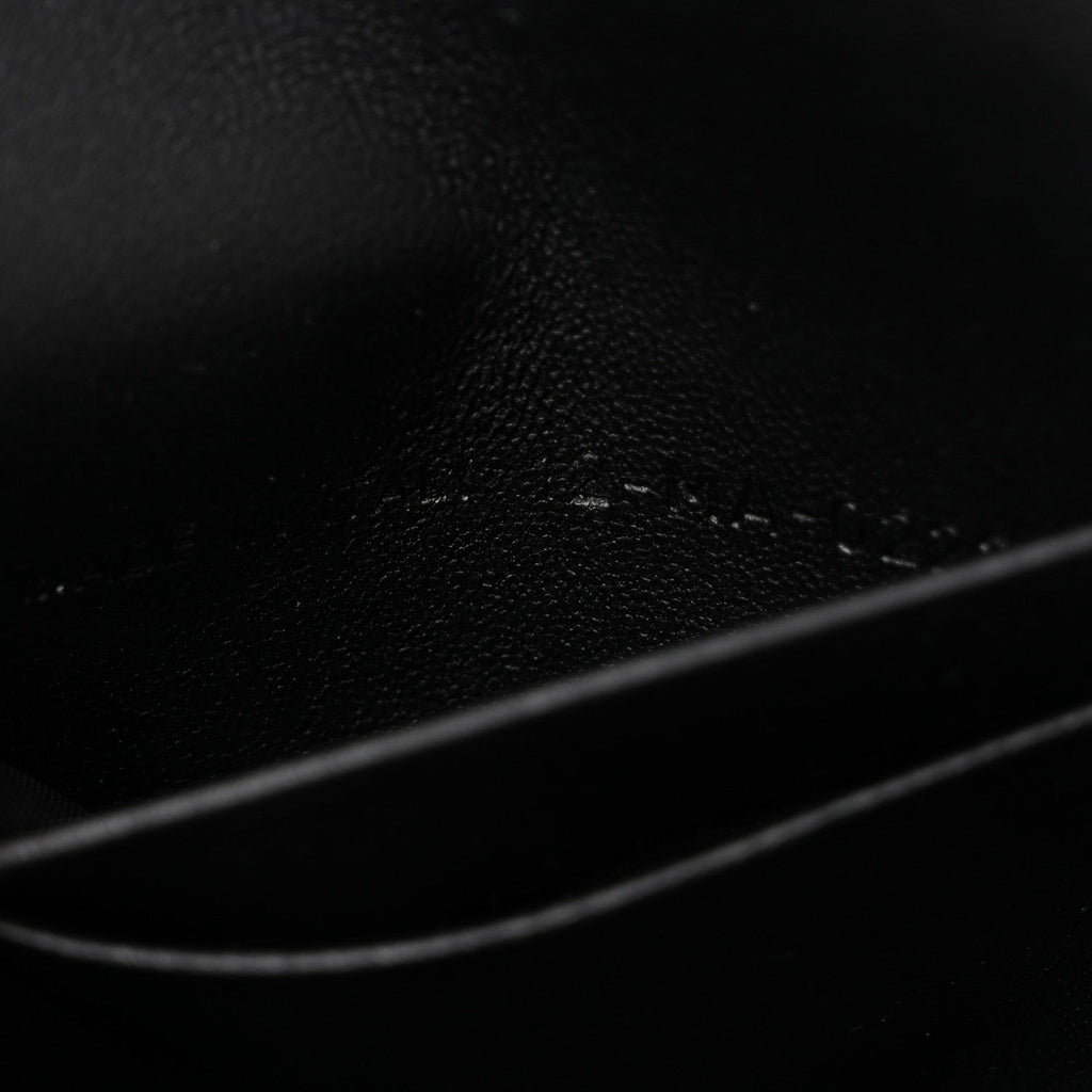 Supple Calfskin Caro Pouch with Chain Black AT My store