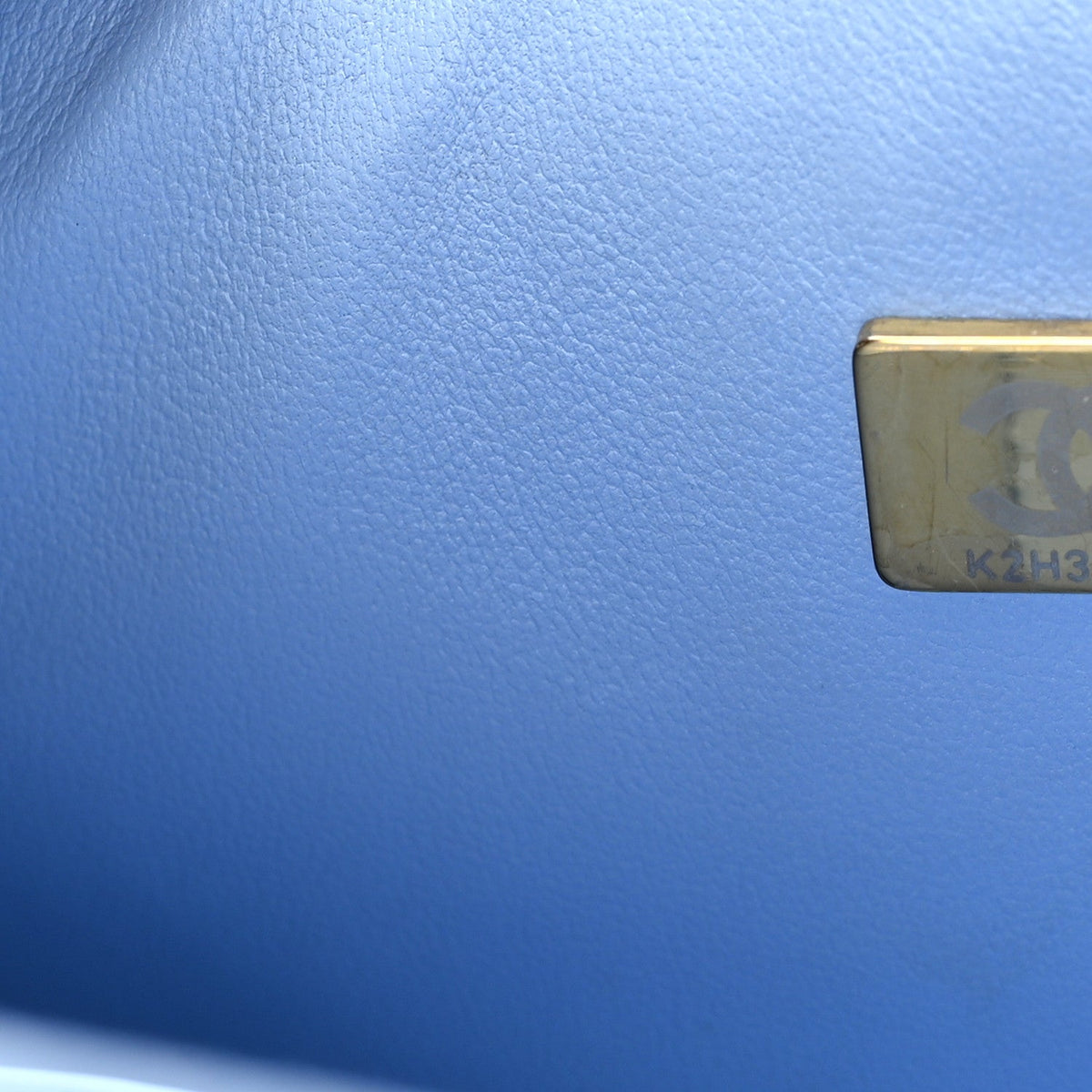 Caviar Quilted Small Double Flap Light Blue At My store