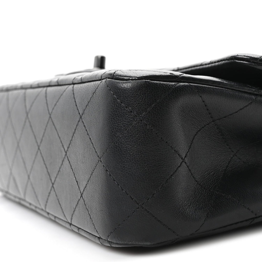 Lambskin Quilted Medium Double Flap So Black At My store