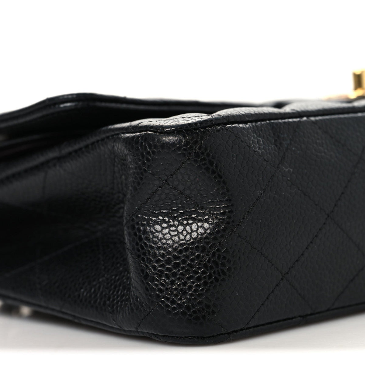 Caviar Quilted Medium Double Flap Black At My store