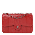 Snakeskin Jumbo Double Flap Red At My store