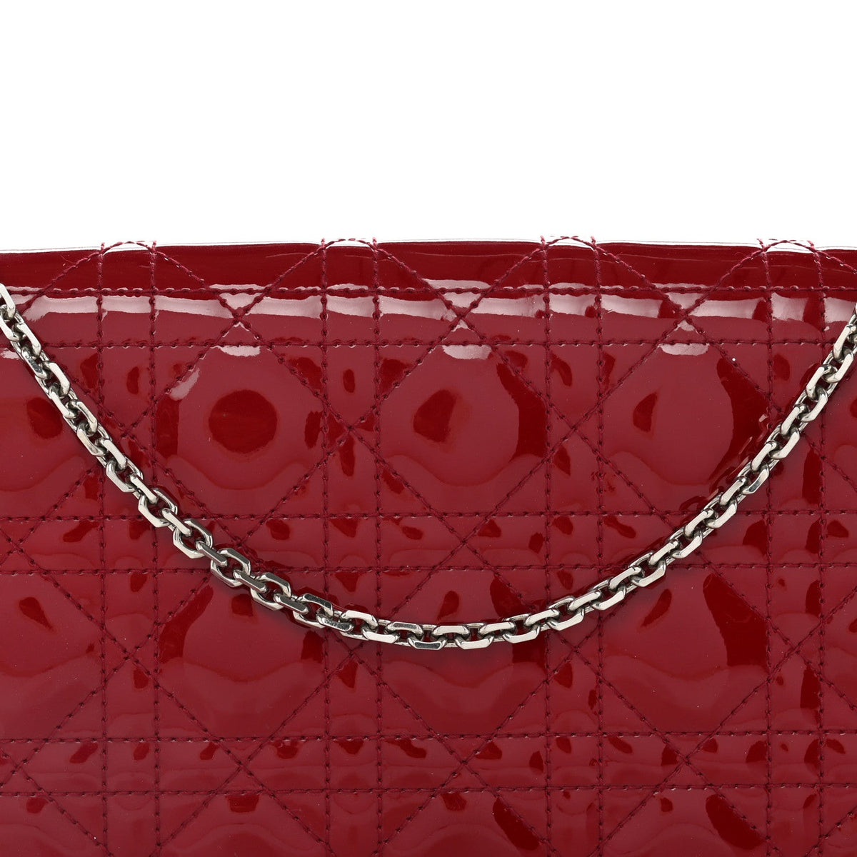 Patent Cannage Lady Dior Clutch Red Red AT My store