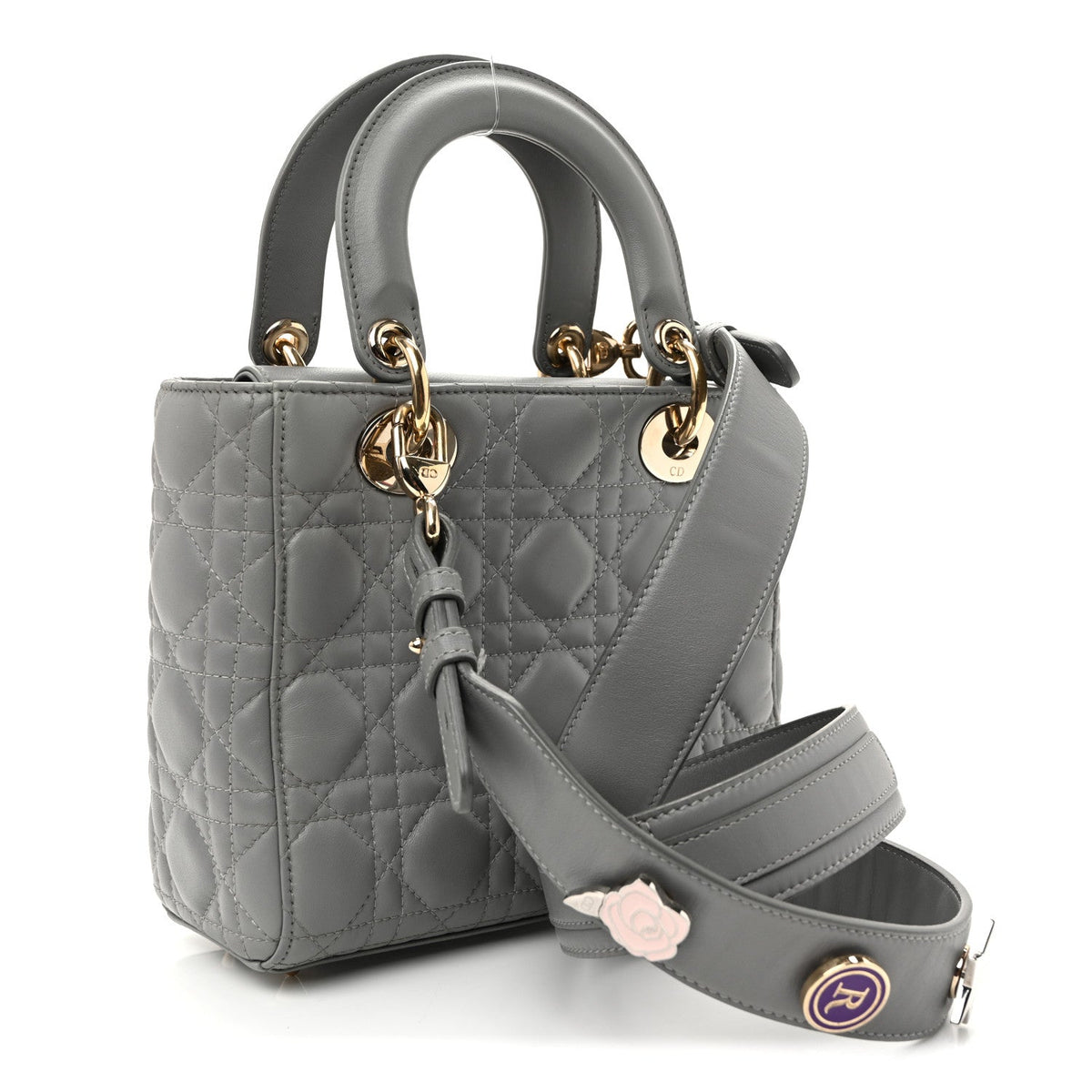 Lambskin Cannage Small My ABCDior Lady Dior Grey AT My store