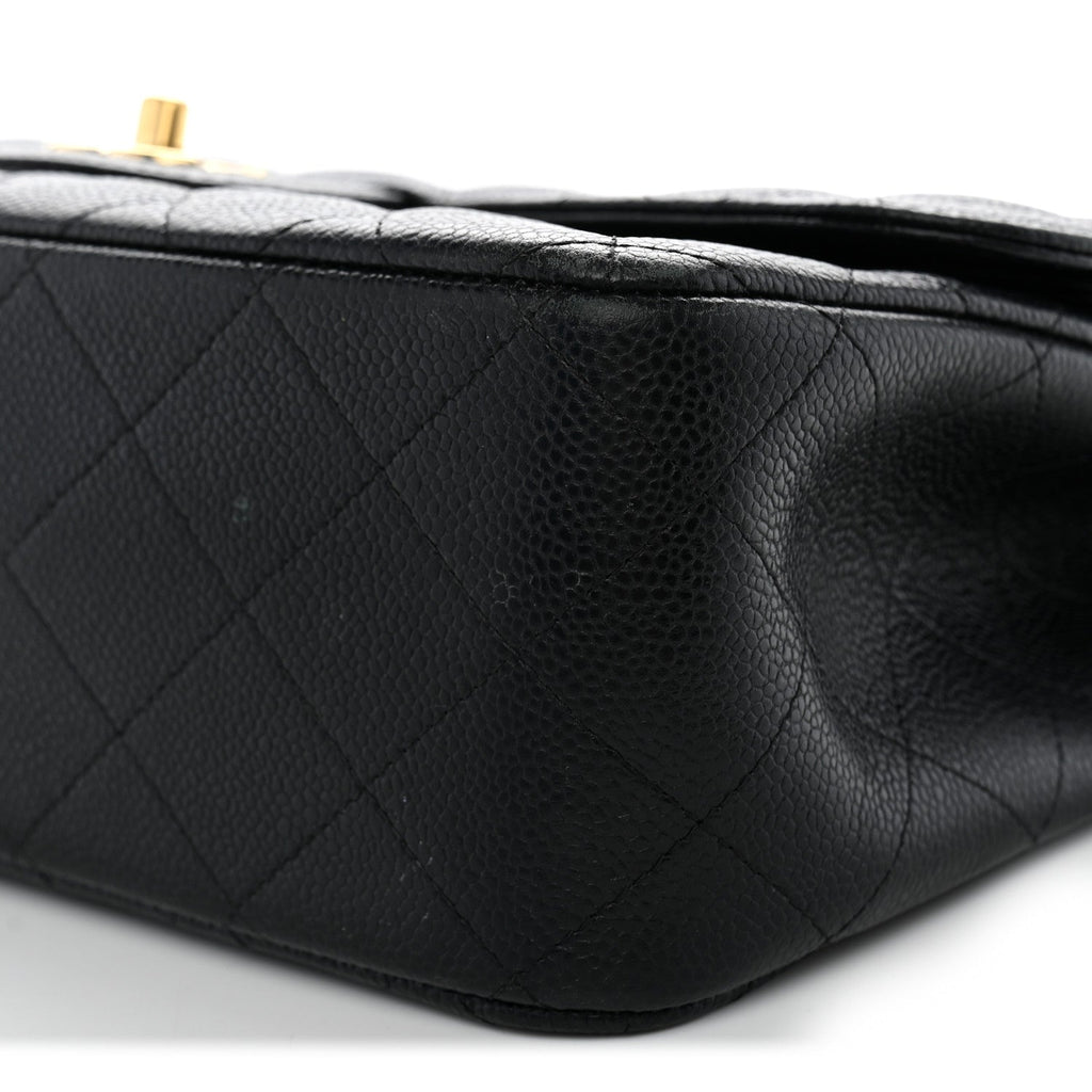 Caviar Quilted Jumbo Double Flap Black At My store