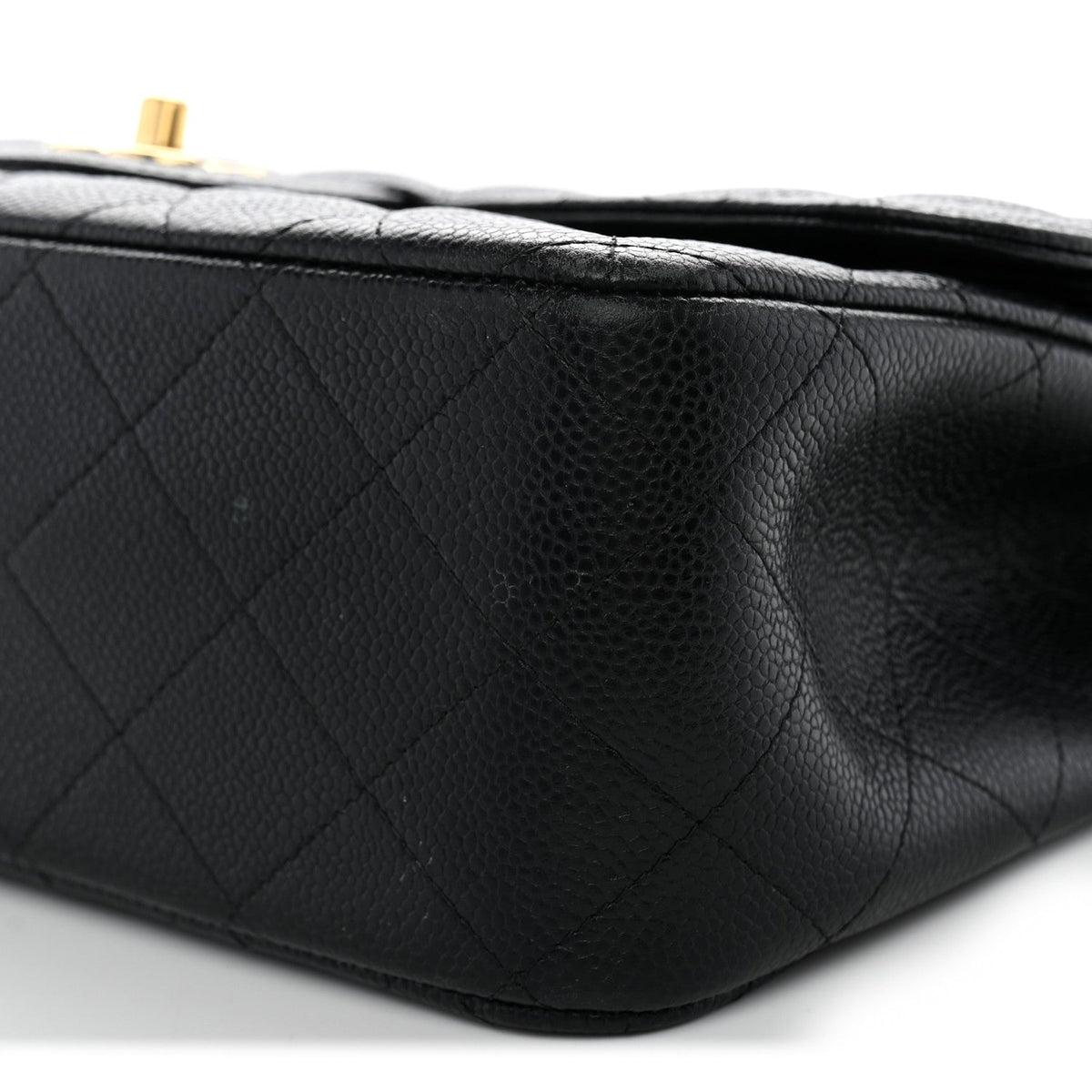 Caviar Quilted Jumbo Double Flap Black At My store