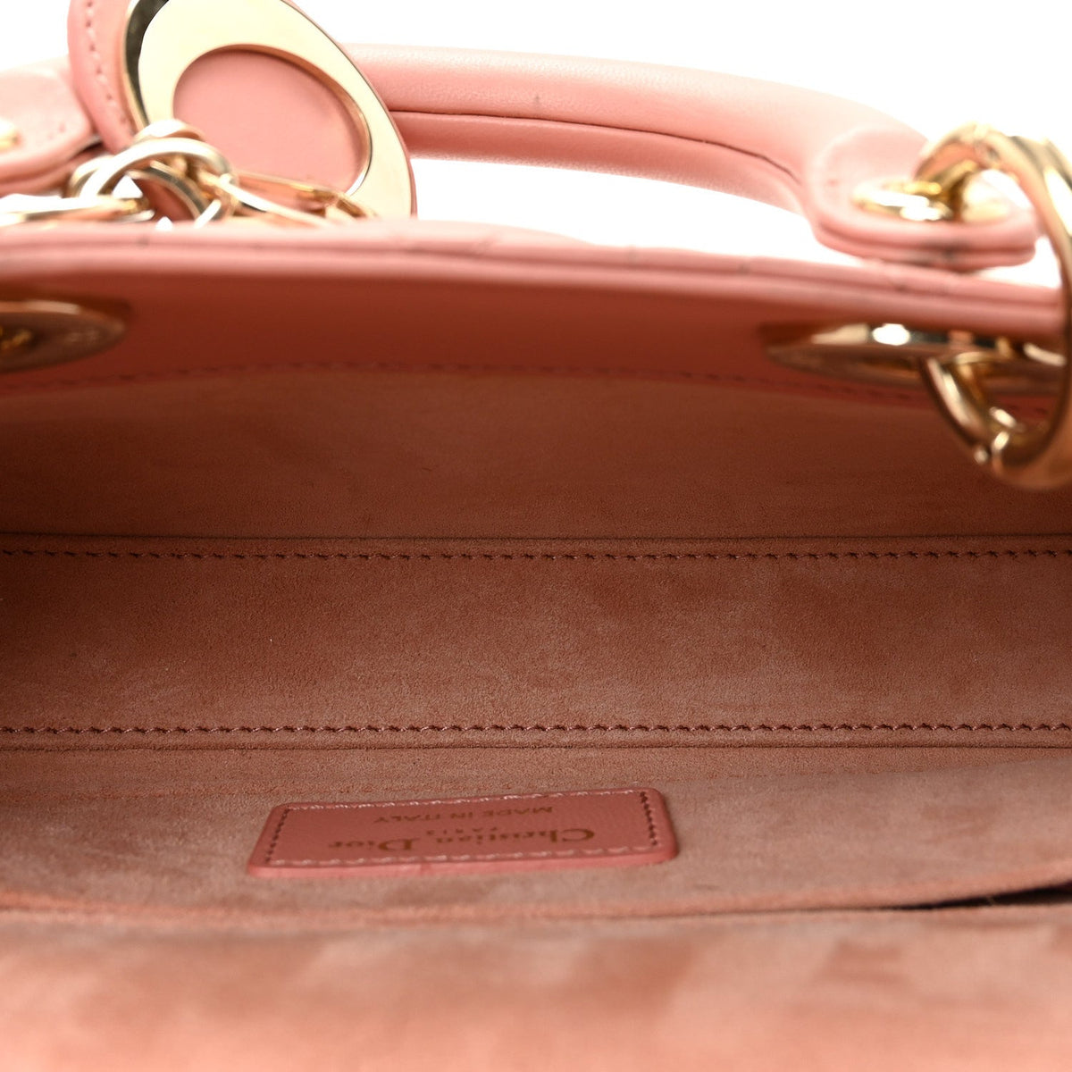 Lambskin Cannage Small Lady D-Joy Light Pink AT My store