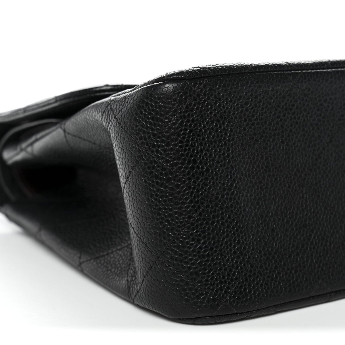 Caviar Quilted Jumbo Double Flap Black At My store