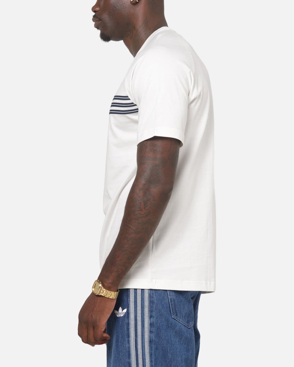 Best-Selling Adidas Chest Stripes 98 T-Shirt White