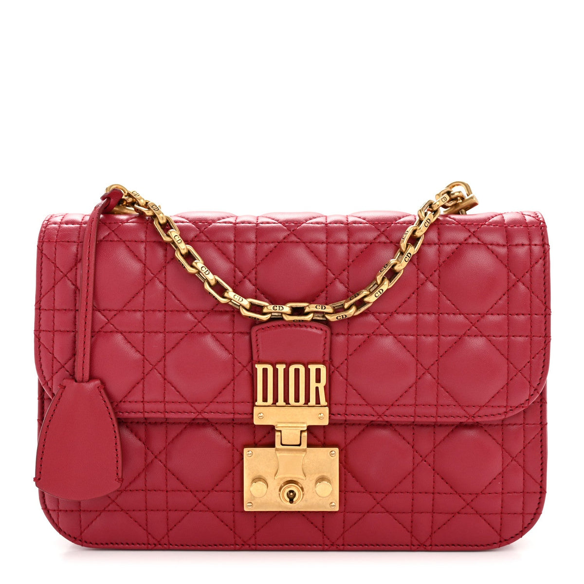 Lambskin Cannage Large Dioraddict Flap Red AT My store
