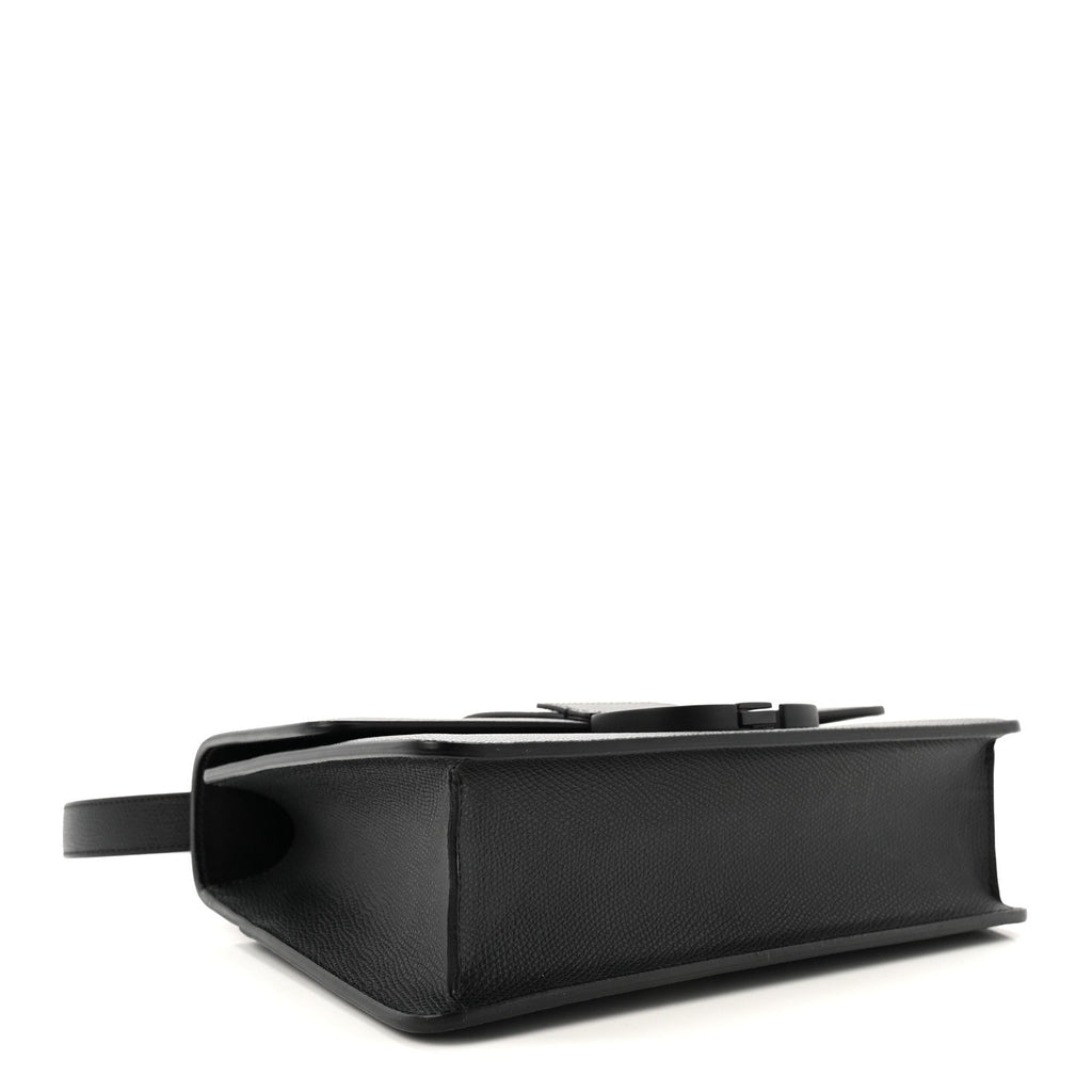 Ultra Matte Grained Calfskin 30 Montaigne Flap Bag Black AT My store