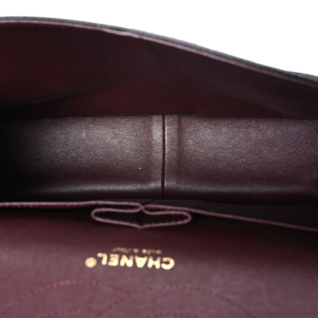 Caviar Quilted Jumbo Double Flap Black At My store