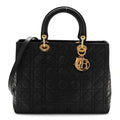 Lambskin Cannage Large Lady Dior Black AT My store
