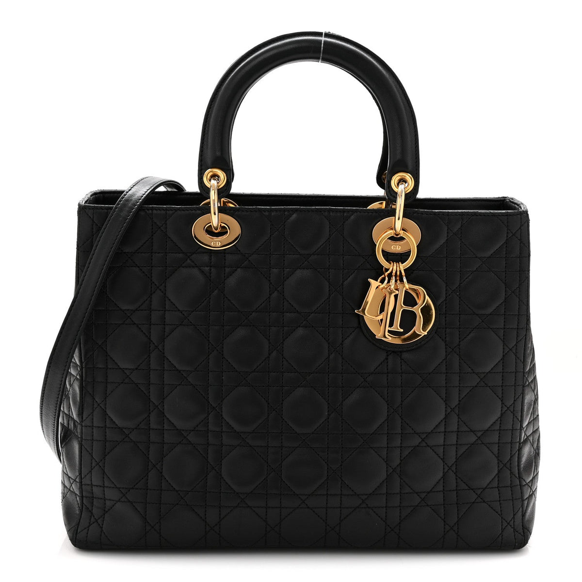 Lambskin Cannage Large Lady Dior Black AT My store