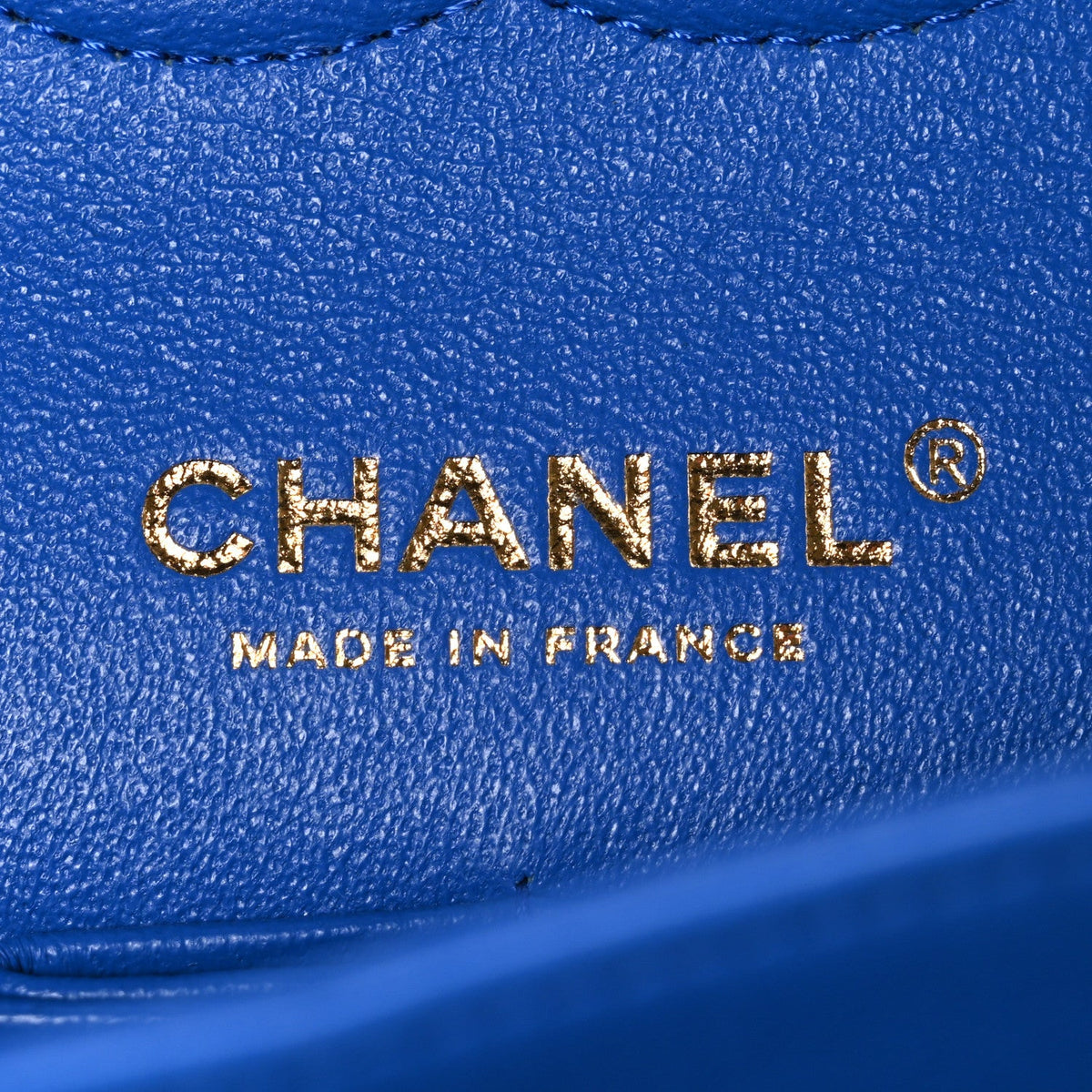 Lambskin Quilted Medium Double Flap Blue At My store