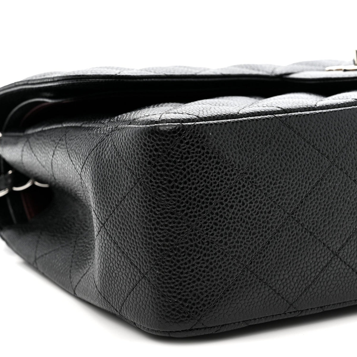 Caviar Quilted Jumbo Double Flap Black At My store