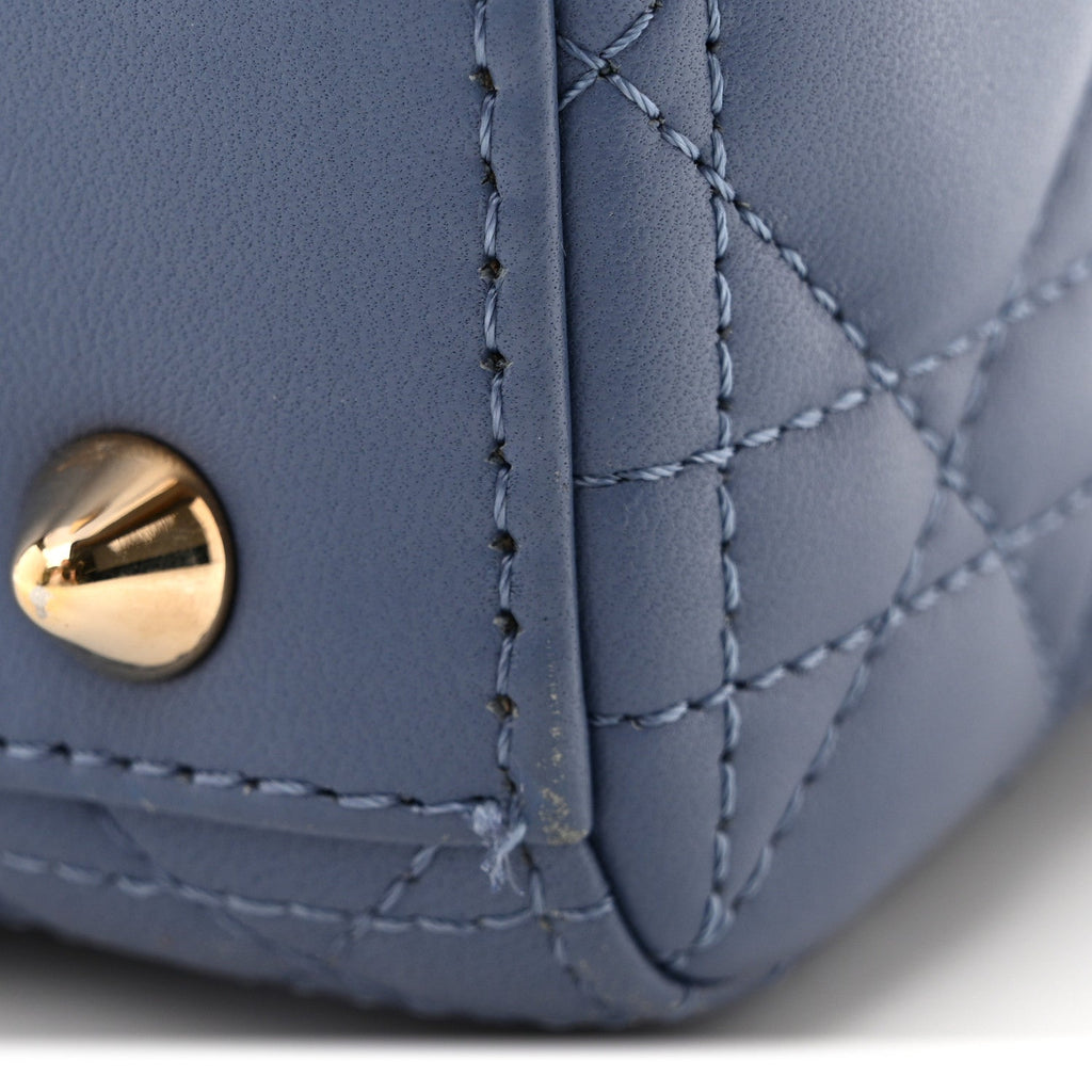 Lambskin Cannage Small My ABCDior Lady Dior Denim Blue AT My store