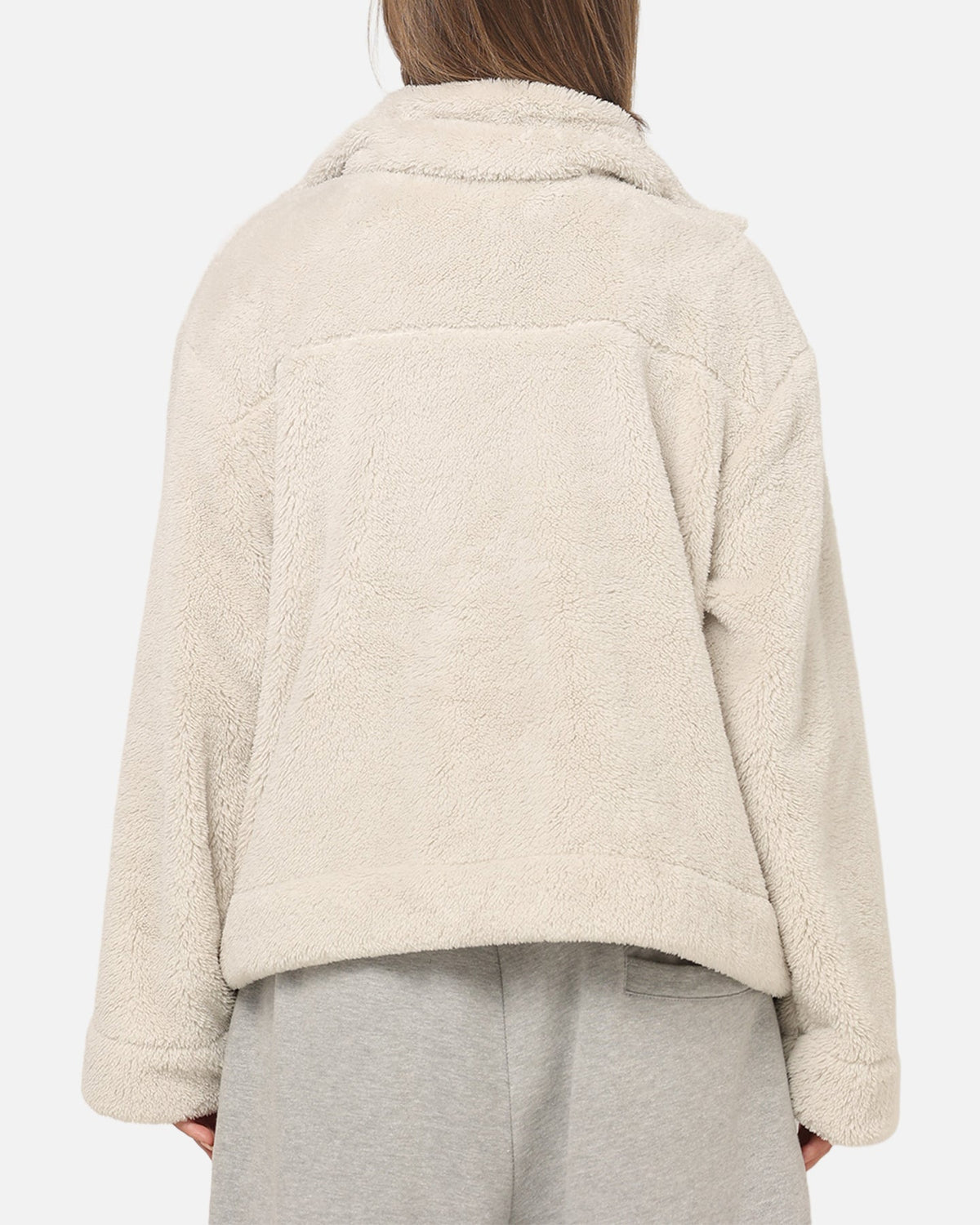 Top Seller Nike Women's Sportswear Essential High-Pile Fleece Jacket Light Bone