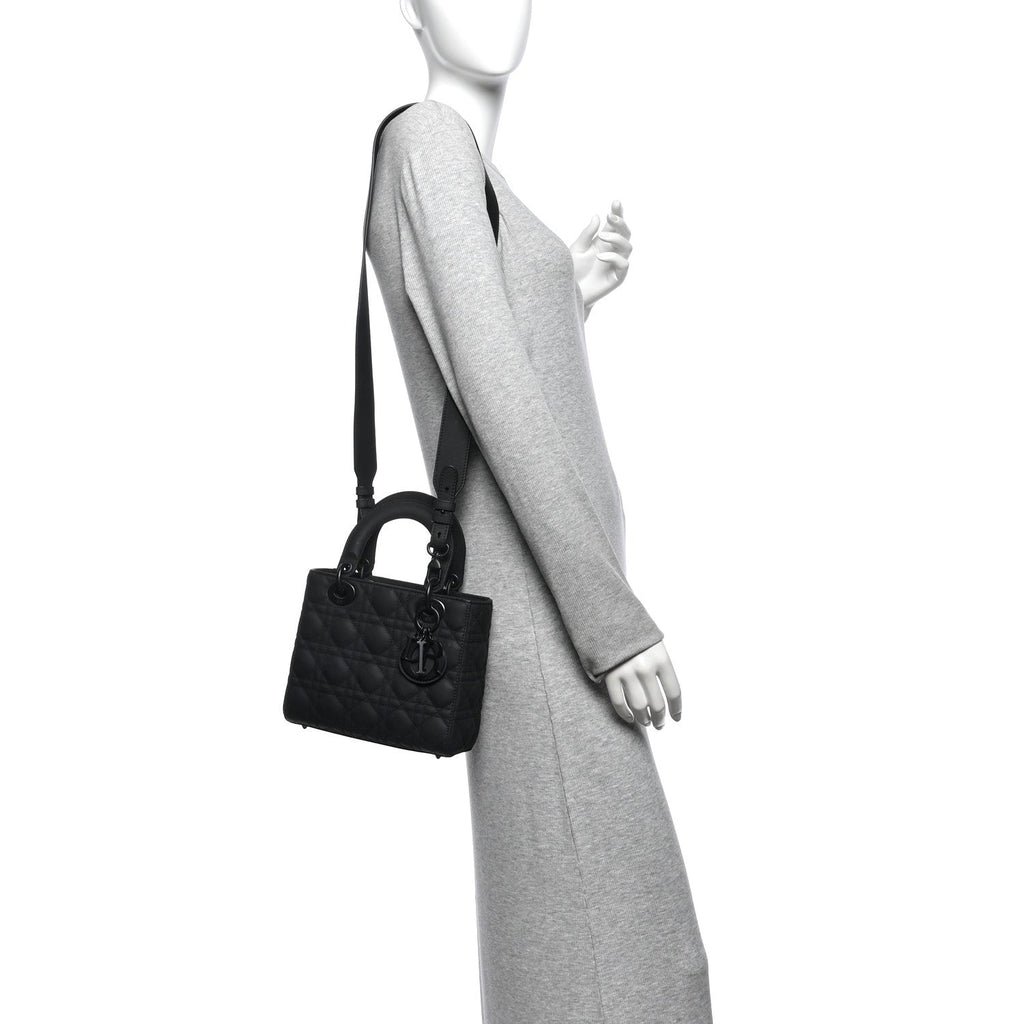 Ultra Matte Calfskin Cannage Small My ABCDior Lady Dior Black AT My store