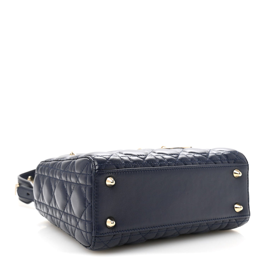 Lambskin Cannage Small Lucky Badges My Lady Dior Navy AT My store