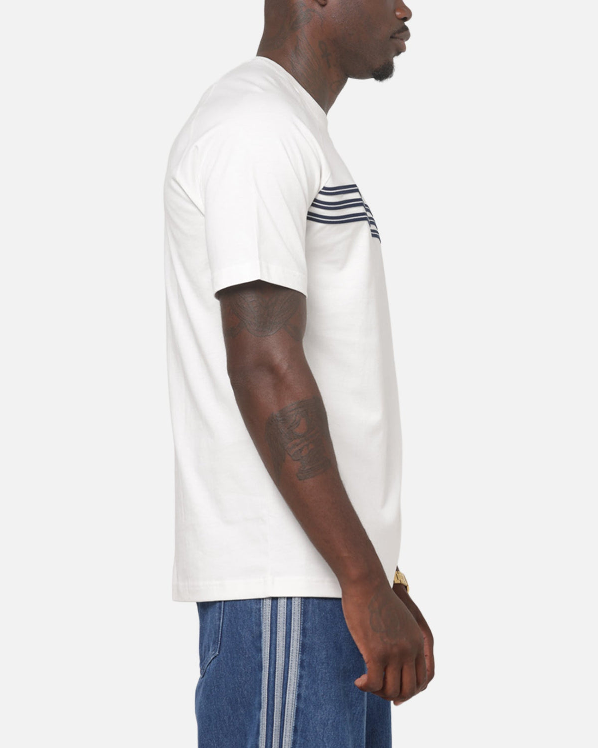 Best-Selling Adidas Chest Stripes 98 T-Shirt White