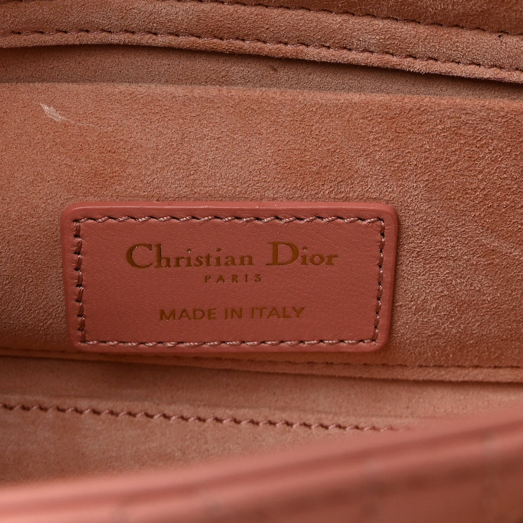 Lambskin Cannage Small Lady D-Joy Light Pink AT My store