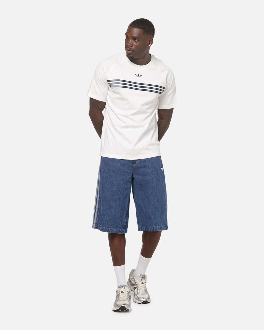 Best-Selling Adidas Chest Stripes 98 T-Shirt White