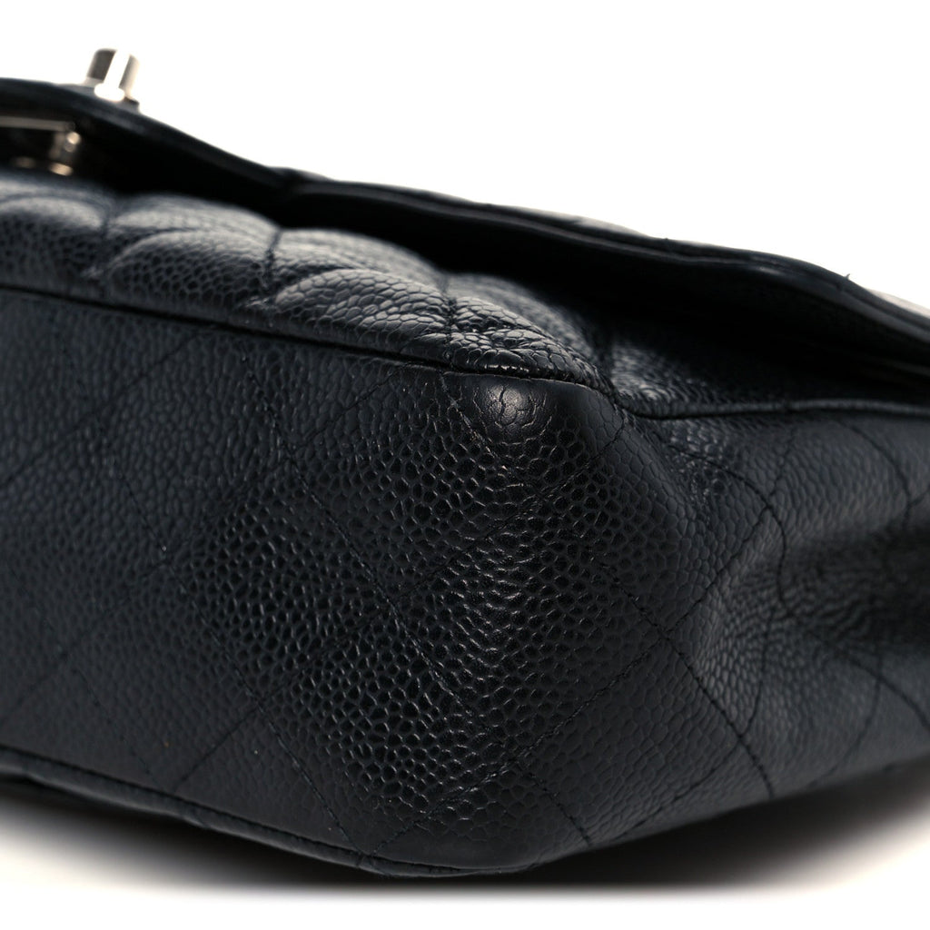 Caviar Quilted Medium Double Flap Black At My store