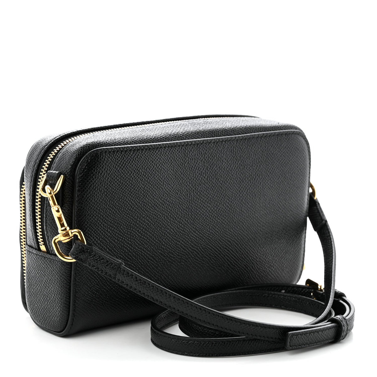 Grained Calfskin Caro Double Pouch Black AT My store