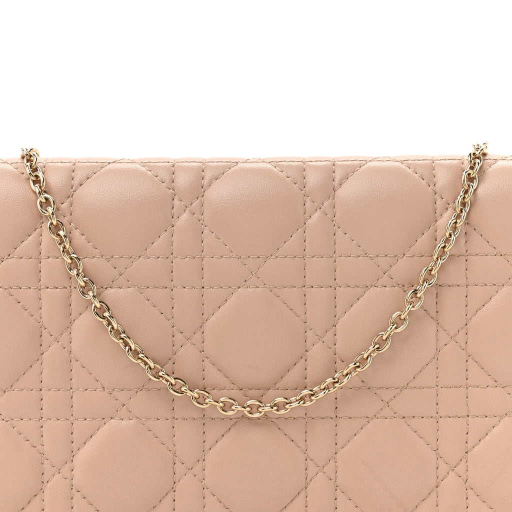 Lambskin Cannage Lady Dior Convertible Clutch Pink AT My store
