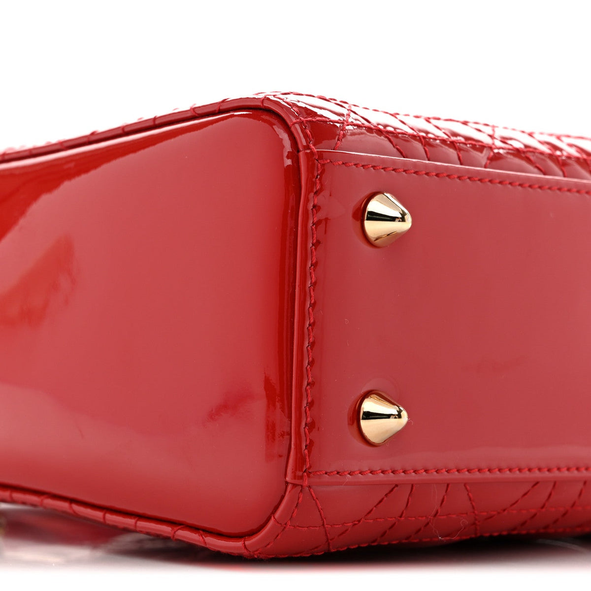 Patent Cannage Small Lady Dior Cherry Red AT My store