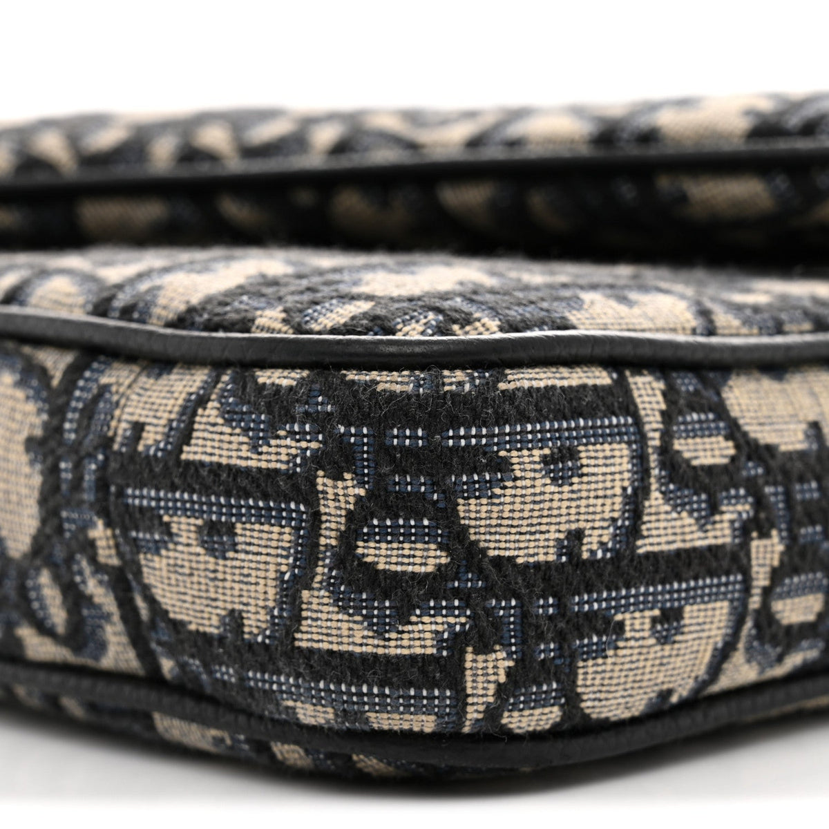 Oblique Saddle Triple Pouch Navy Blue AT My store