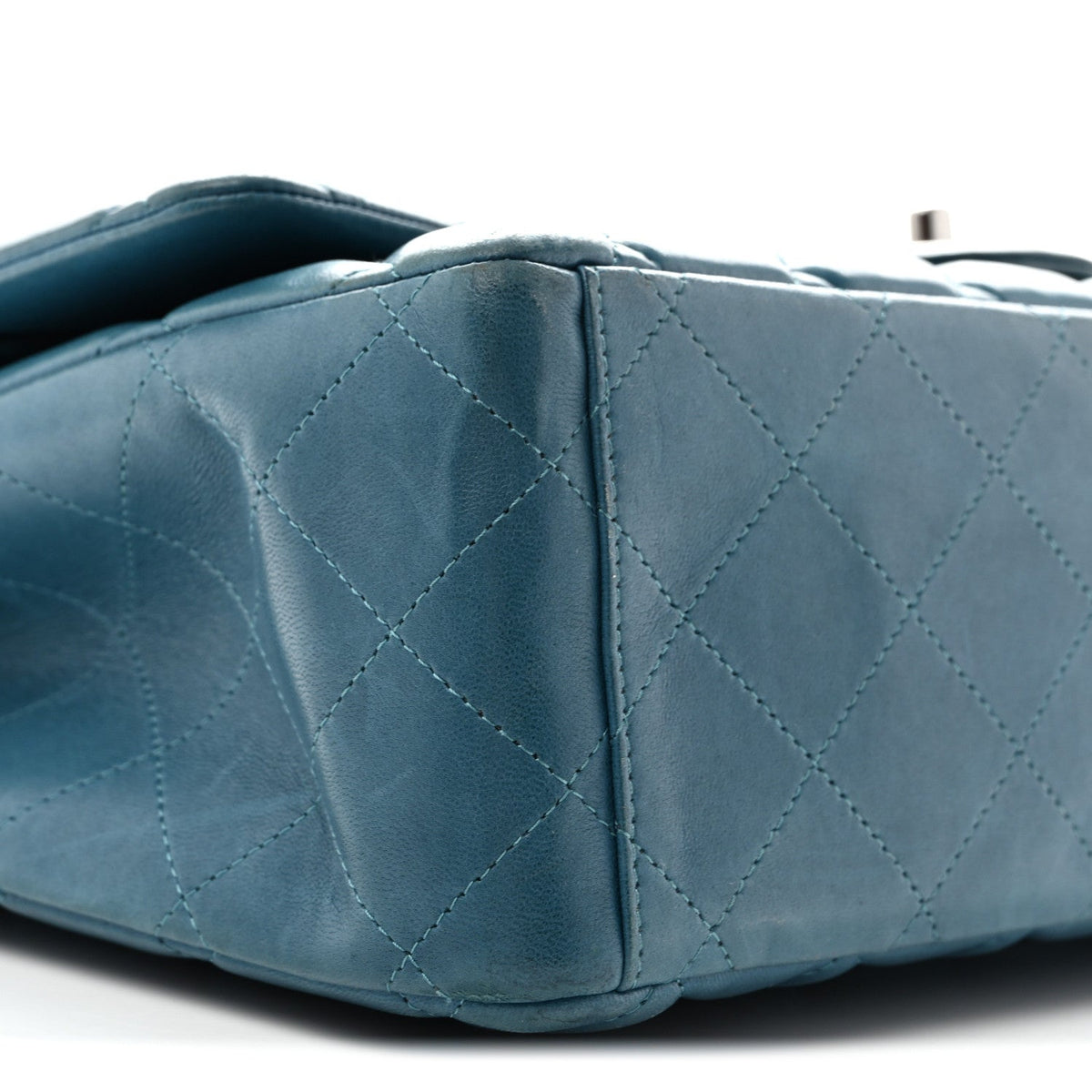 Lambskin Quilted Maxi Double Flap Turquoise At My store