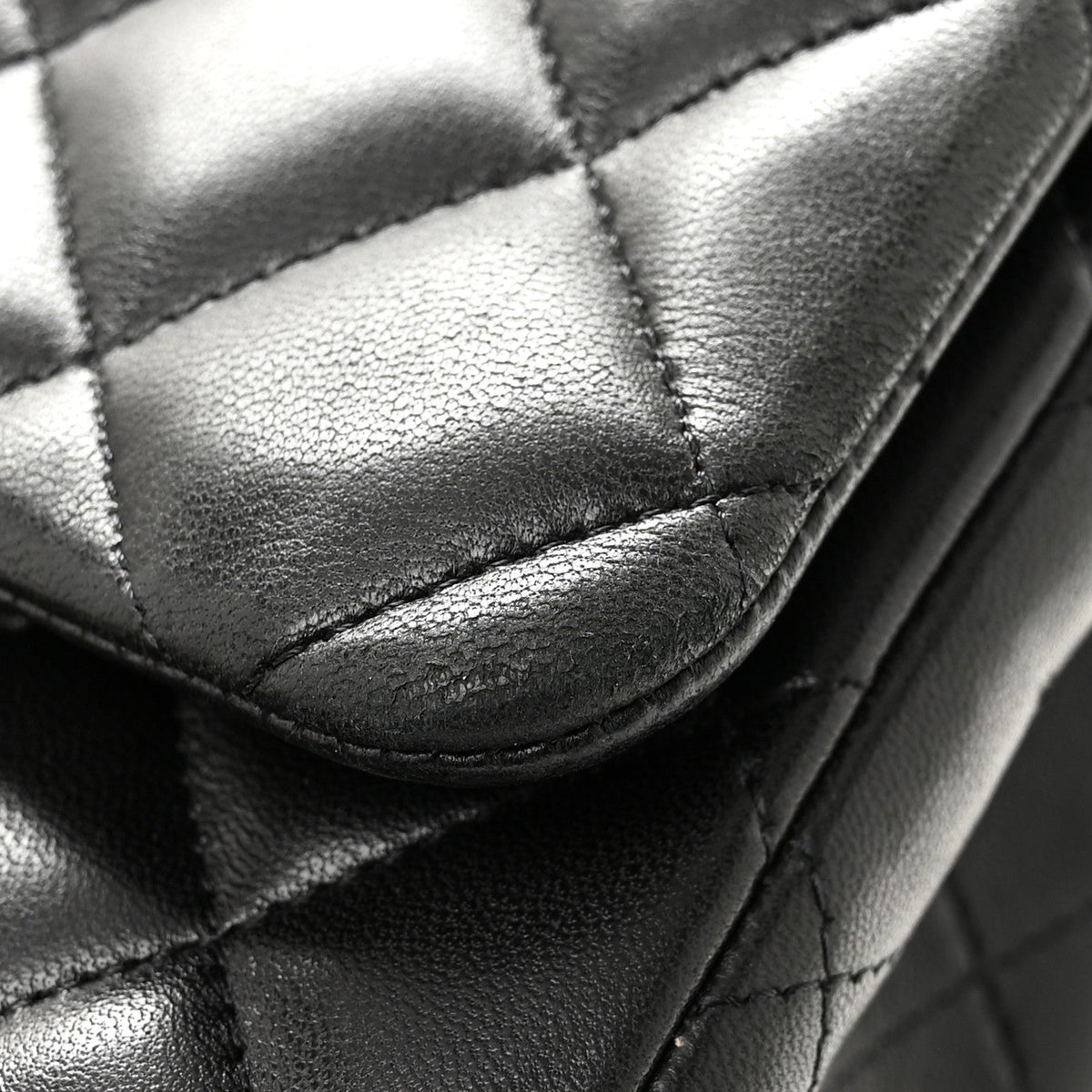 Lambskin Quilted Maxi Double Flap Black At My store