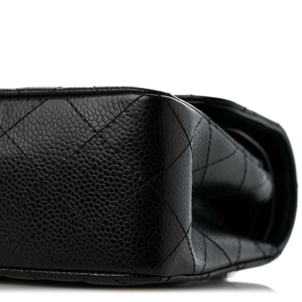 Caviar Quilted Small Double Flap Black At My store