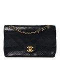 Lambskin Quilted Small Double Flap Black At My store
