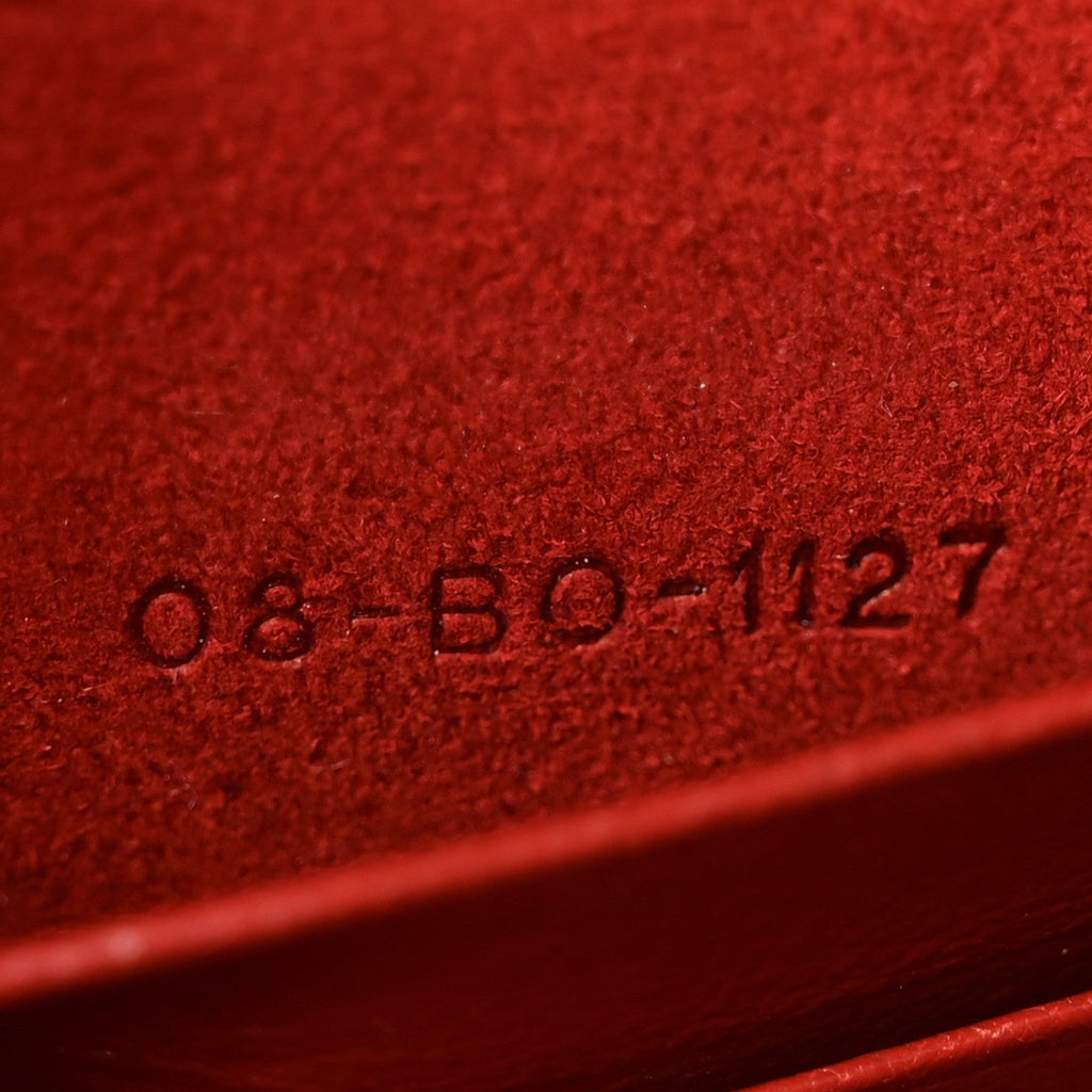 Calfskin Studded Diorama Flap Bag Red AT My store
