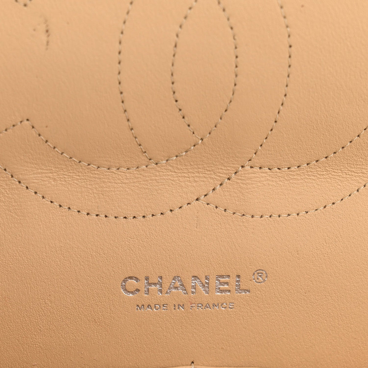Caviar Quilted Jumbo Double Flap Beige Clair At My store
