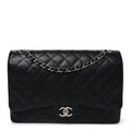 Caviar Quilted Maxi Double Flap Black At My store