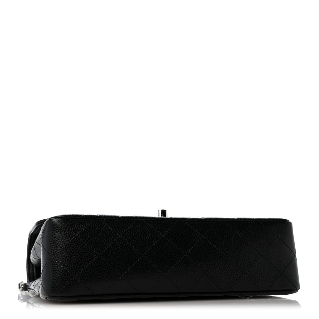 Caviar Quilted Small Double Flap Black At My store