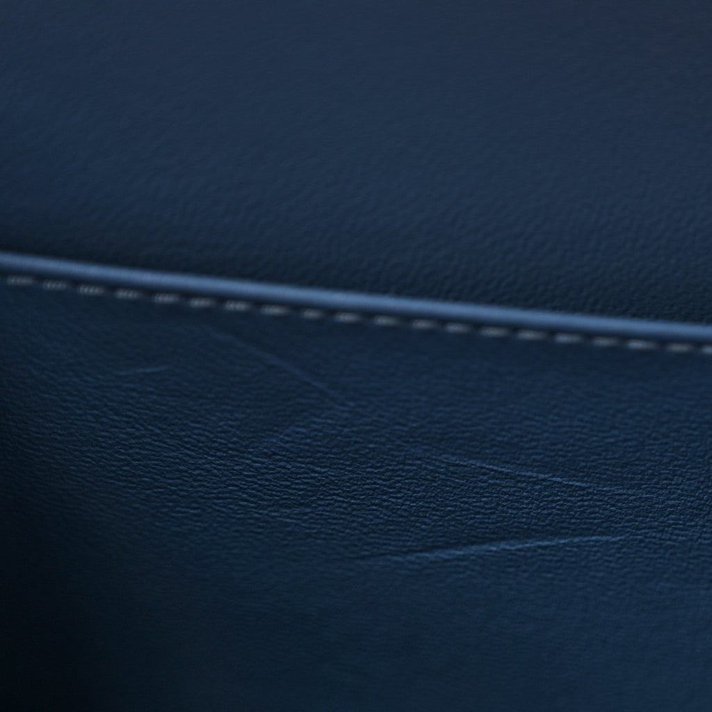 Printed Denim Quilted Medium Double Flap Light Blue At My store