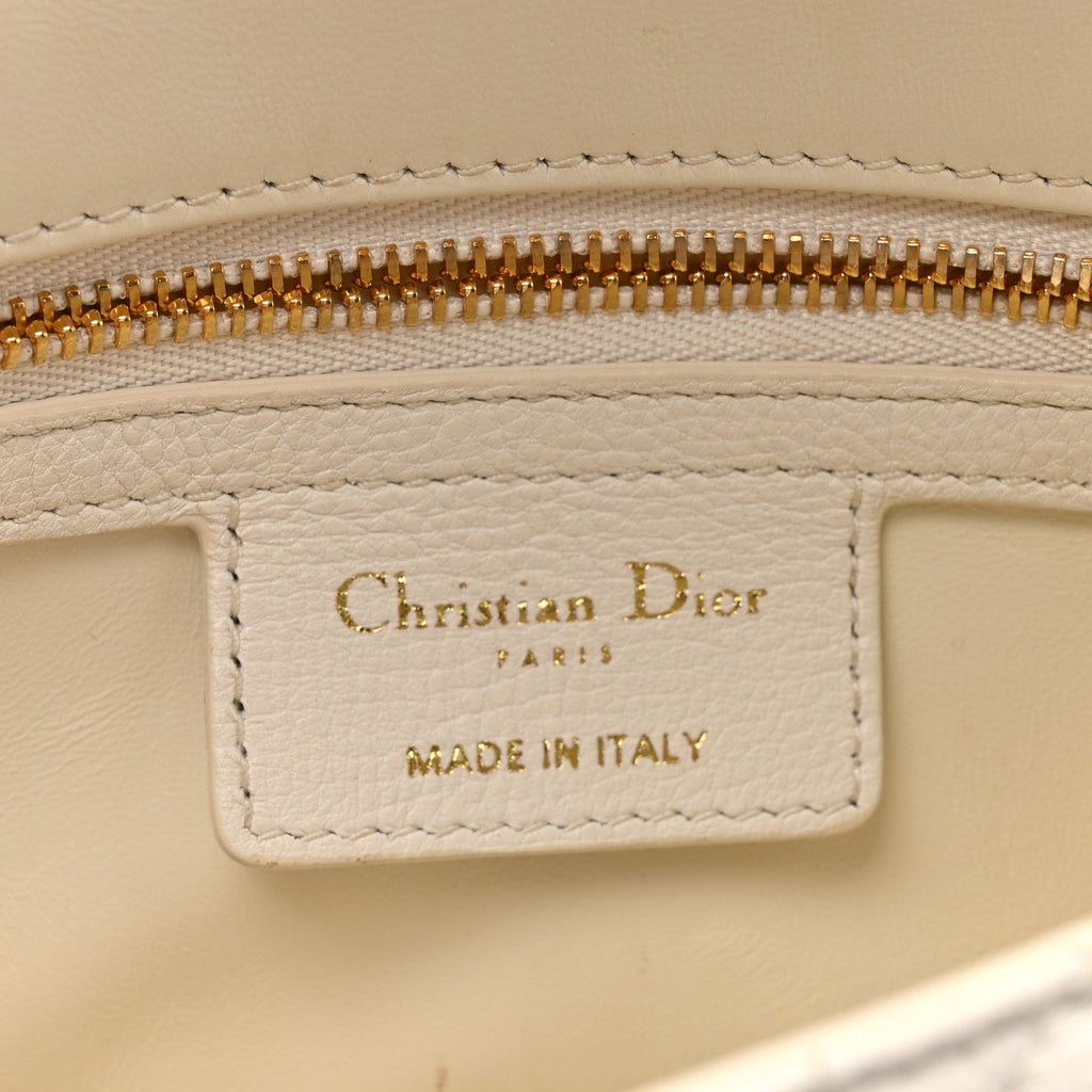Grained Calfskin Cannage Small Caro Bag White AT My store