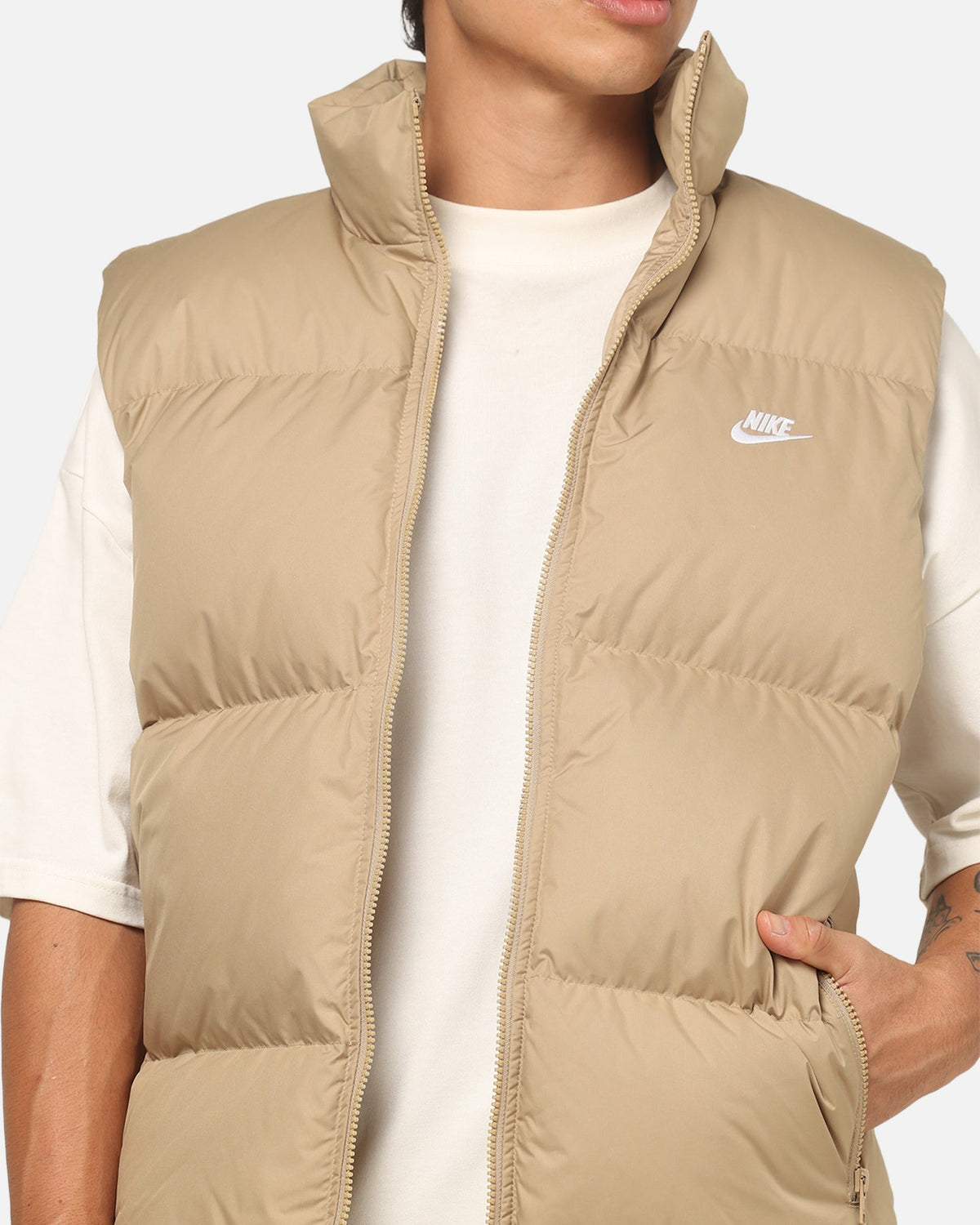 Top Seller Nike Sportswear Club Therma-FIT Down Puffer Vest Beige