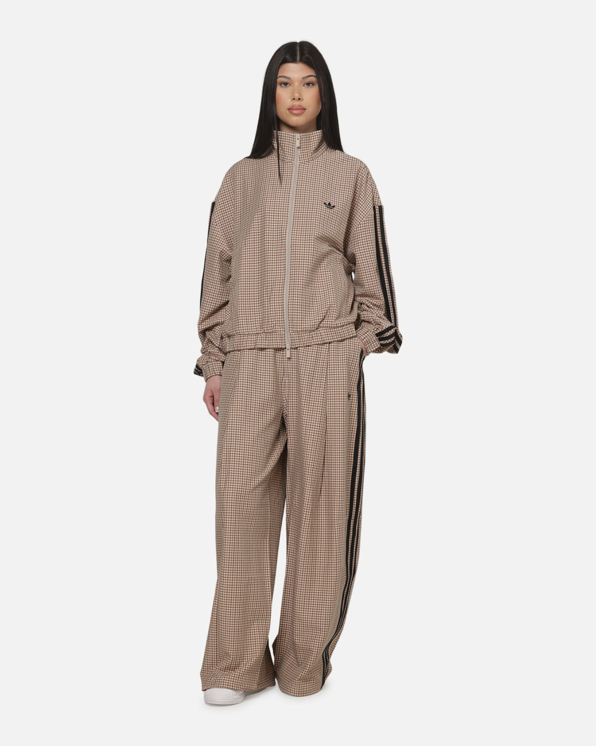 Best-Selling Adidas Women's Checks Trousers Beige