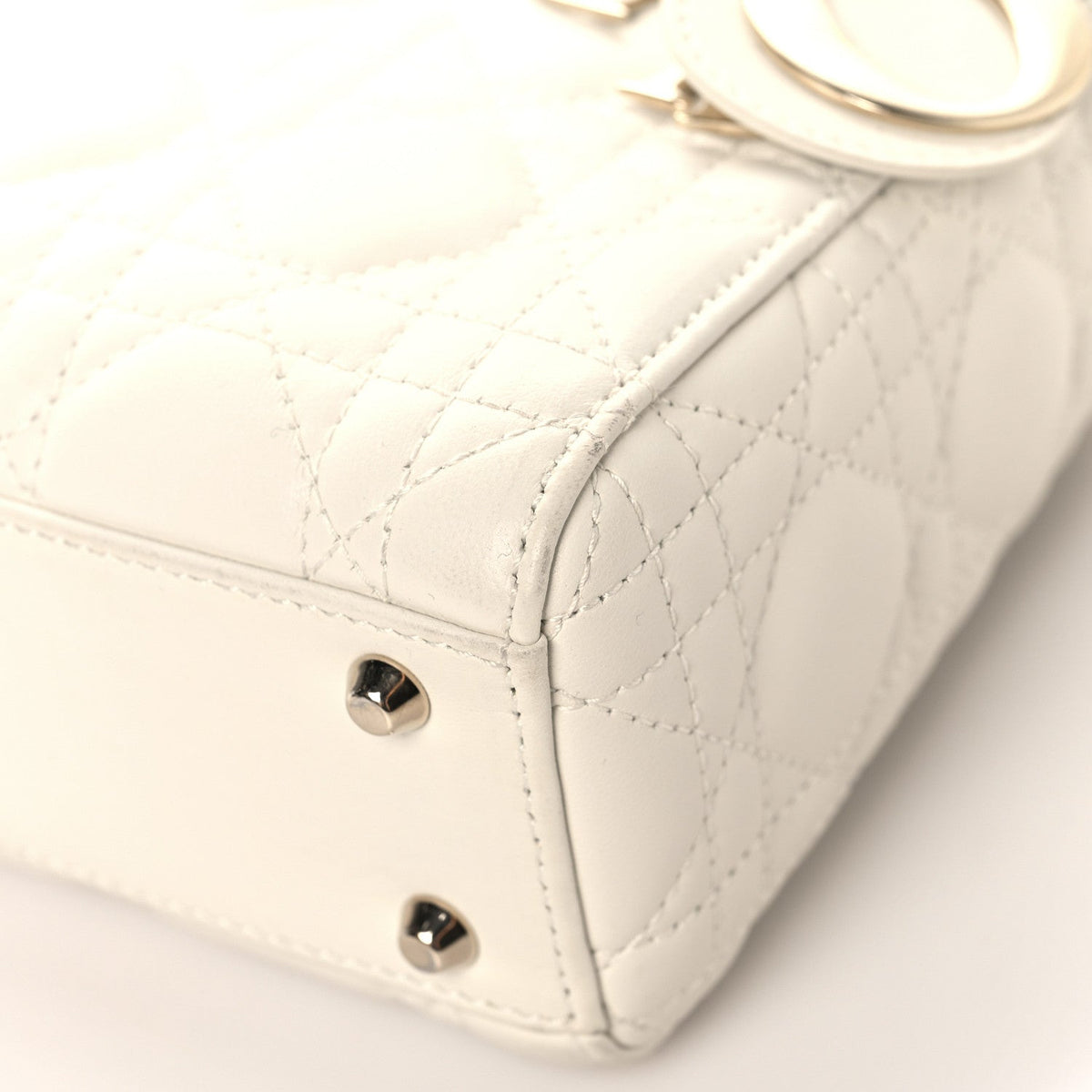 Lambskin Cannage Mini Lady Dior White AT My store