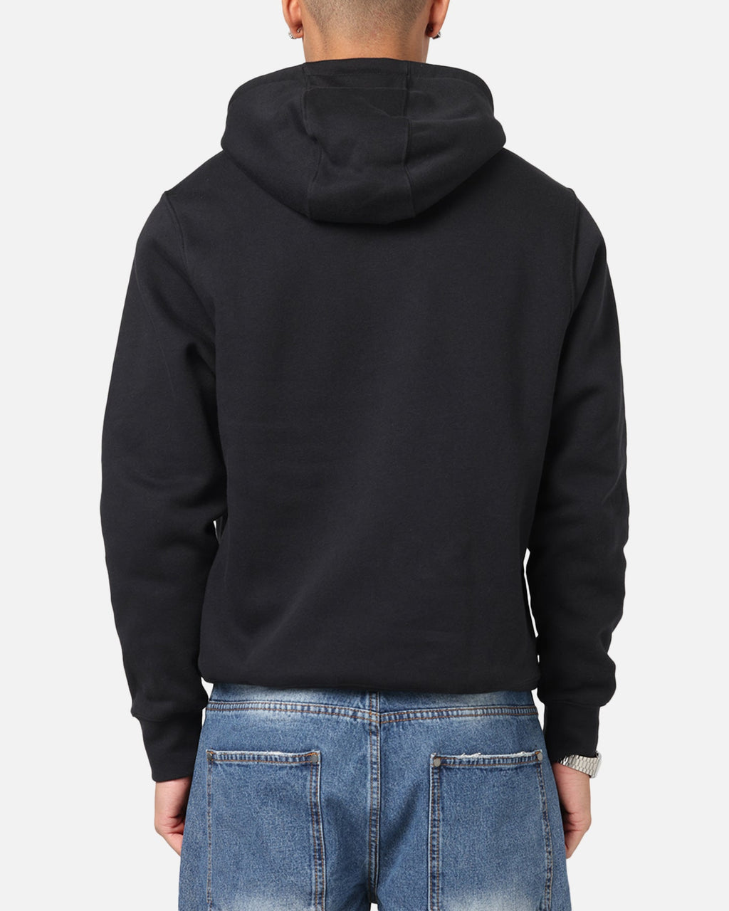 Top Seller Nike Club Pullover Fleece Hoodie Black/Black/White