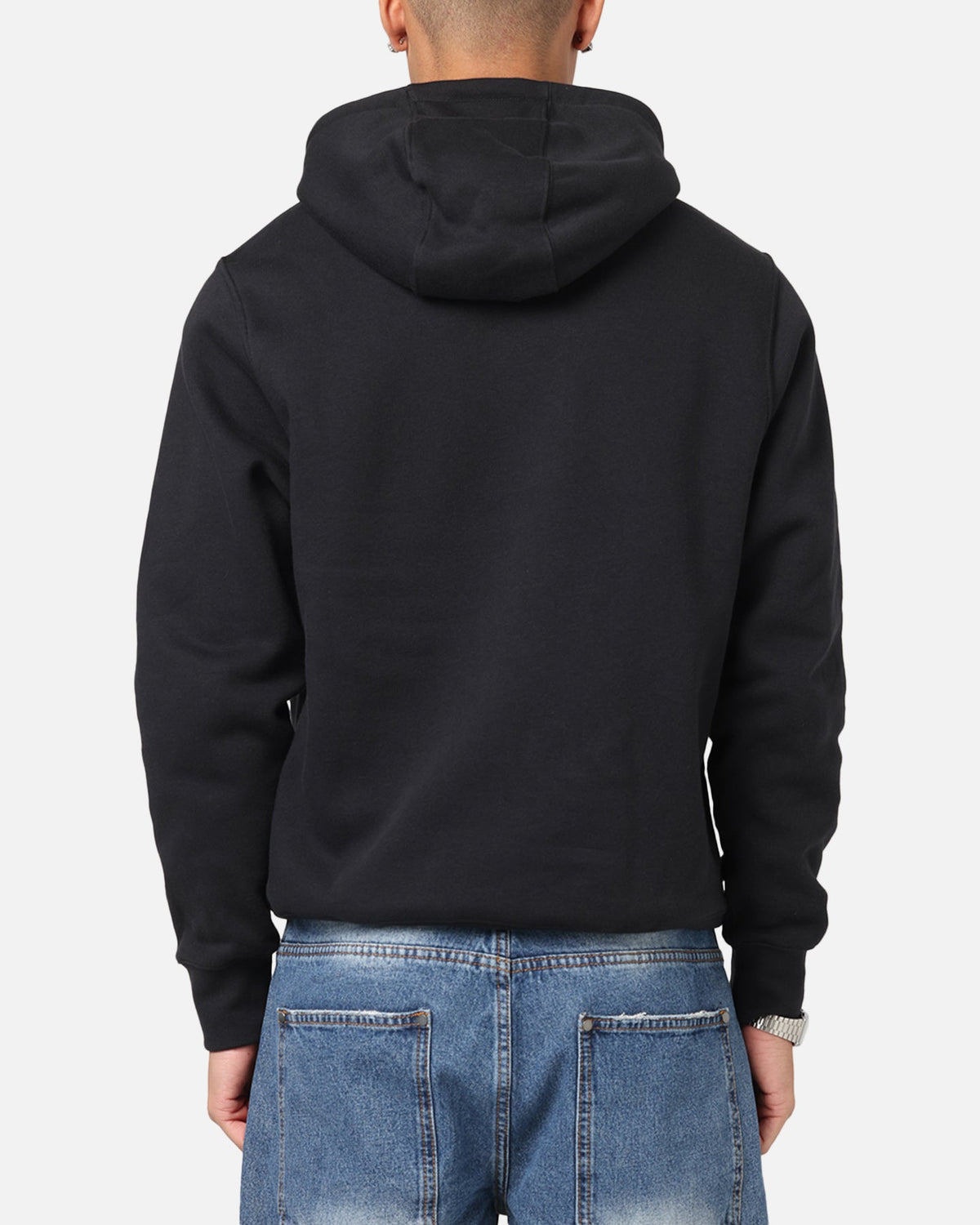 Top Seller Nike Club Pullover Fleece Hoodie Black/Black/White