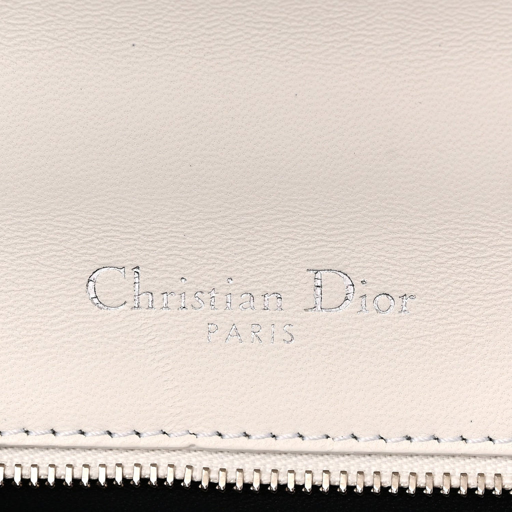Patent Micro-Cannage Small Diorama Flap Bag White AT My store