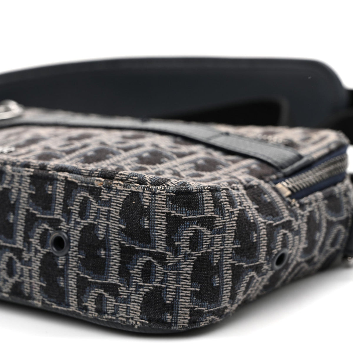 HOMME Oblique Jacquard Safari Messenger Navy Blue AT My store